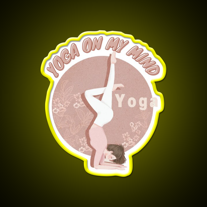 Copy Of Yoga On My Mind Yoga Led Neon Sign For Wellness Space Rgb Color