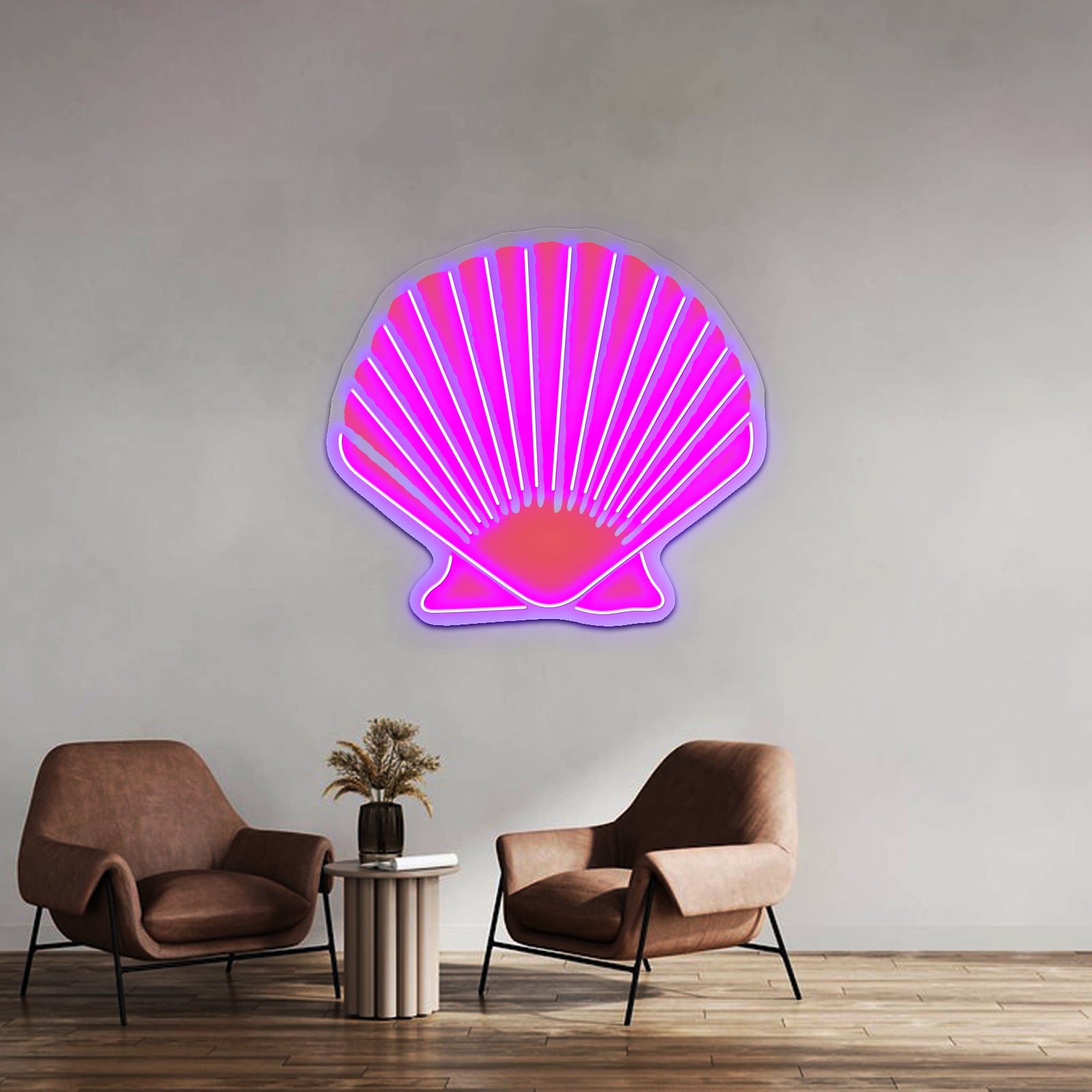 Coral Seashell Artwork Business Led Sign - Shineneon