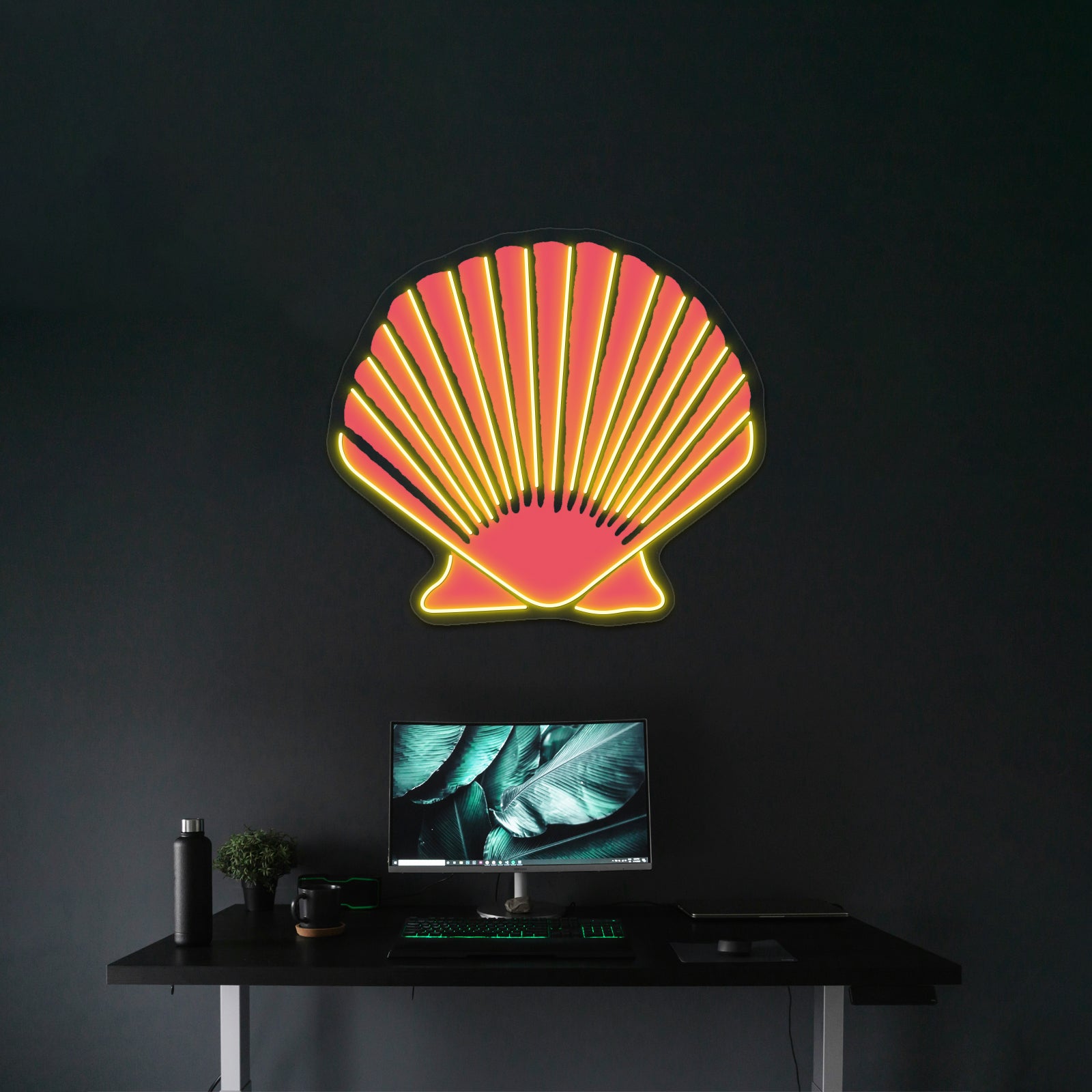 Coral Seashell Artwork Business Led Sign