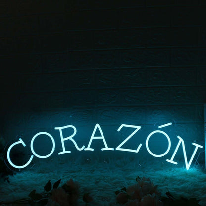 Corazon Blue Led Neon Sign - Shineneon