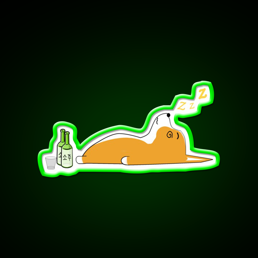 Corgi Nightlife Soju Beer Bar Decor Led Neon Sign Rgb Color - LED neon sign view 8