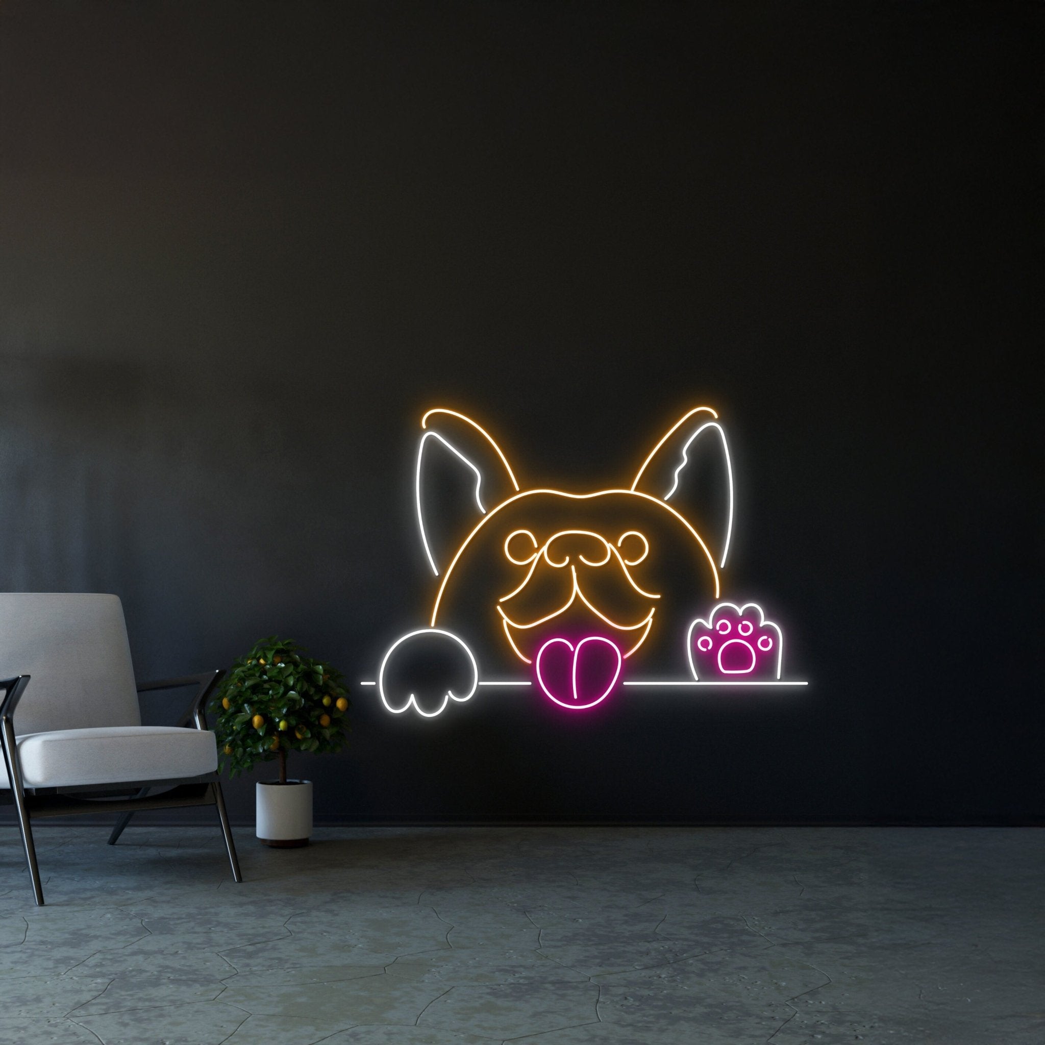 Corgi Saying Hello Neon Sign - Shineneon
