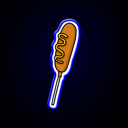 Corn Dog Doodle Snack Food Led Neon Sign Rgb Color - Shineneon