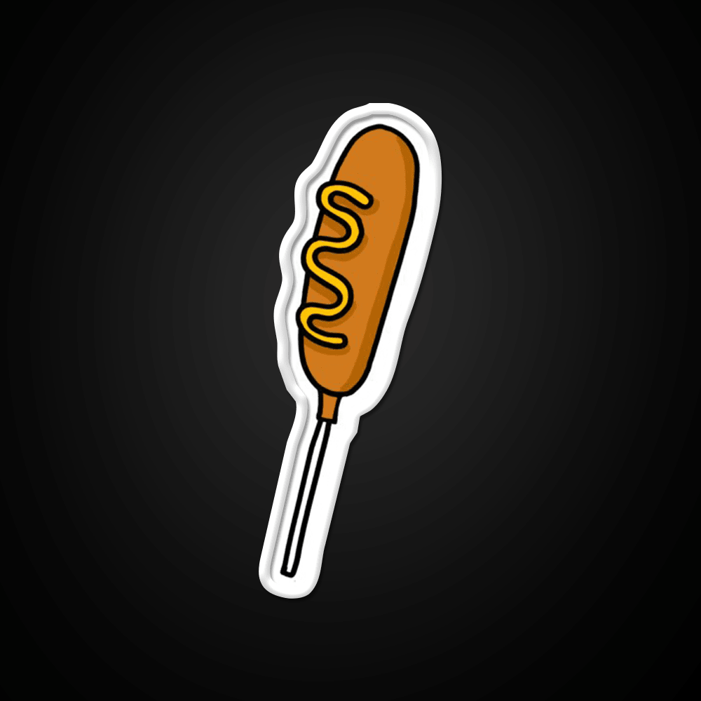 Corn Dog Doodle Snack Food Led Neon Sign Rgb Color - Shineneon