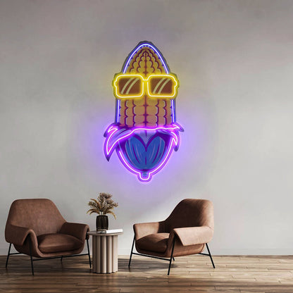 Corn Using Glasses Led Neon Sign Light Custom Led Signs - Shineneon