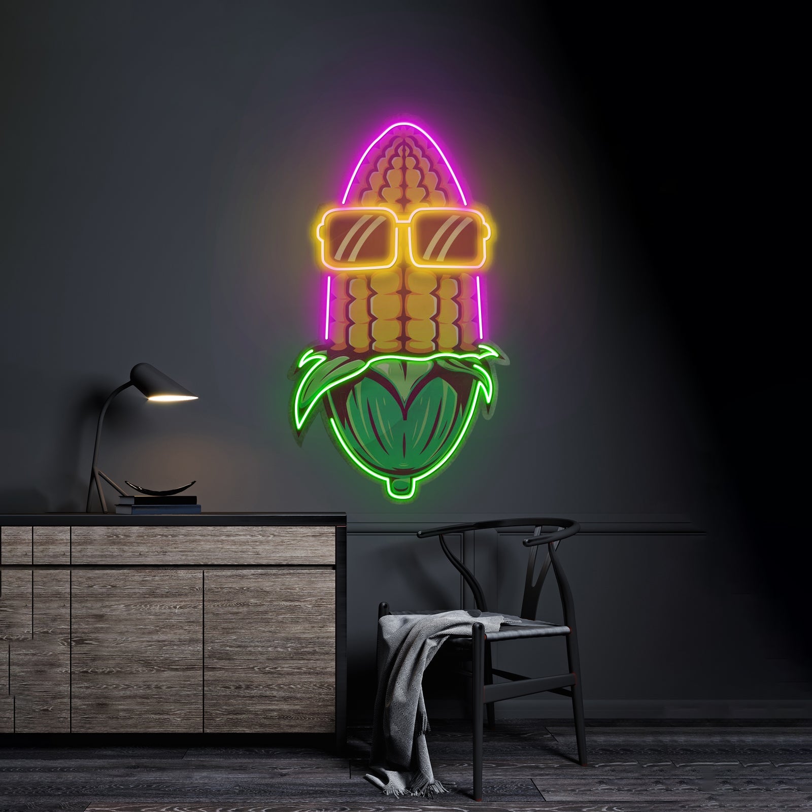 Corn Using Glasses Led Neon Sign Light Custom Led Signs - Shineneon
