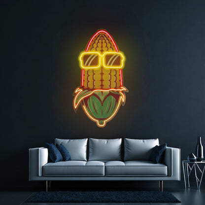 Corn Using Glasses Led Neon Sign Light Custom Led Signs - Shineneon