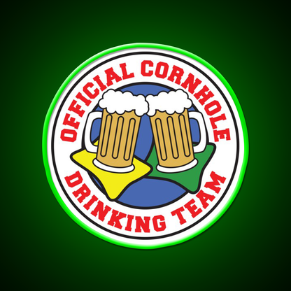 Cornhole Drinking Team Featuring Beers Beer Bar Decor Led Neon Sign Rgb Color - LED neon sign view 7
