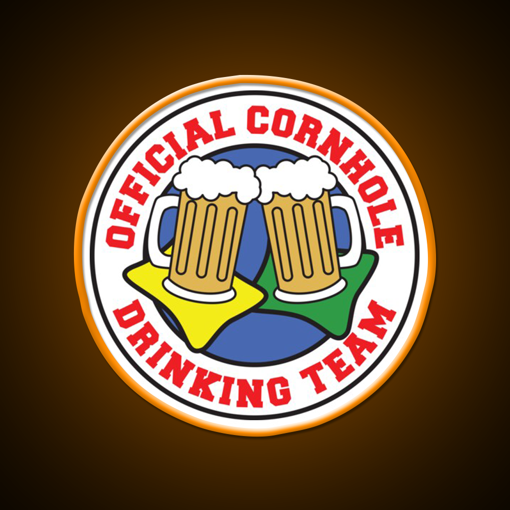 Cornhole Drinking Team Featuring Beers Beer Bar Decor Led Neon Sign Rgb Color - LED neon sign view 5