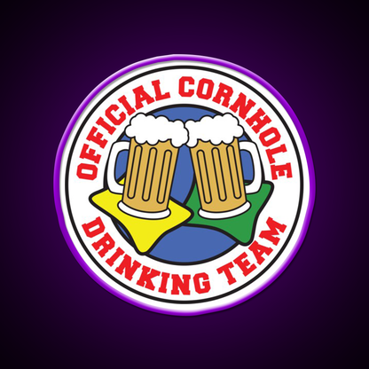Cornhole Drinking Team Featuring Beers Beer Bar Decor Led Neon Sign Rgb Color - LED neon sign view 8