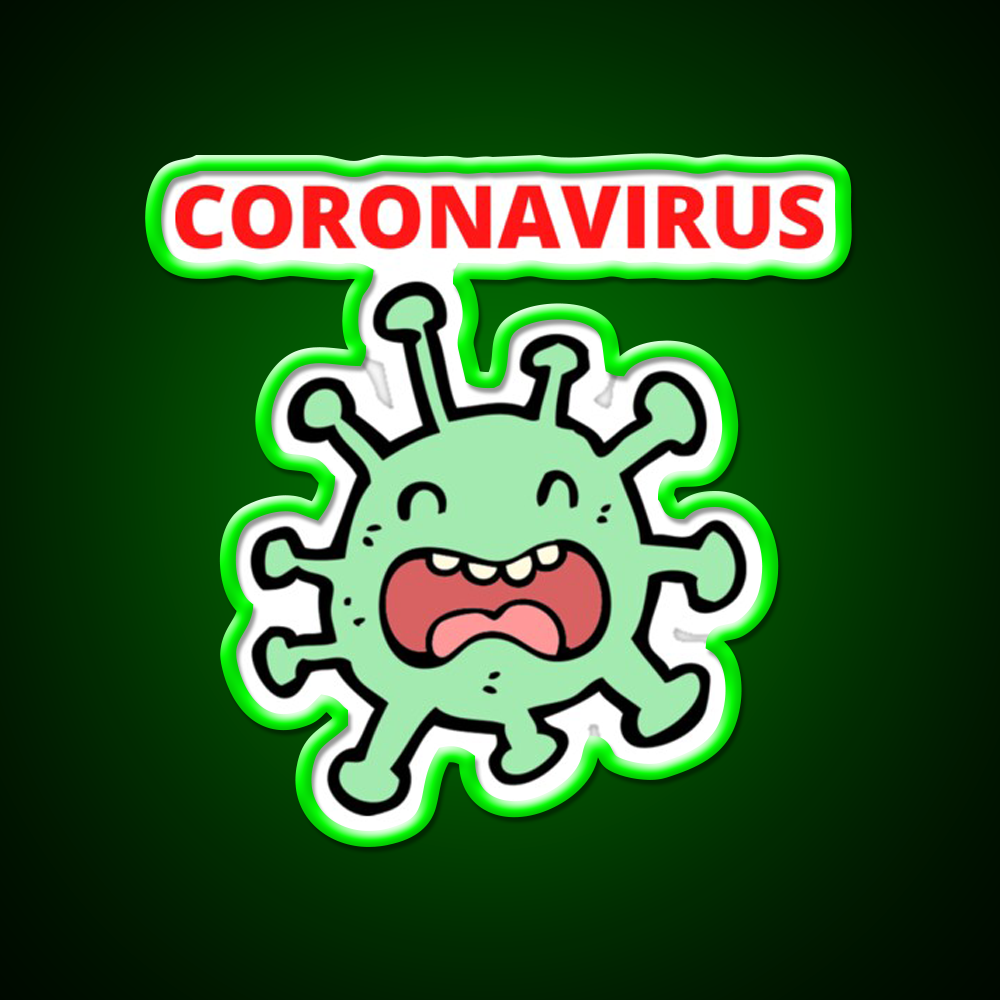 Coronavirus Covid 19 Hemp Inspired Green Leaf Led Neon Sign Rgb Color - LED neon sign view 8