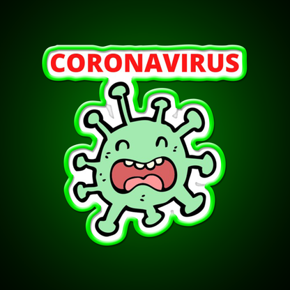 Coronavirus Covid 19 Hemp Inspired Green Leaf Led Neon Sign Rgb Color - LED neon sign view 8