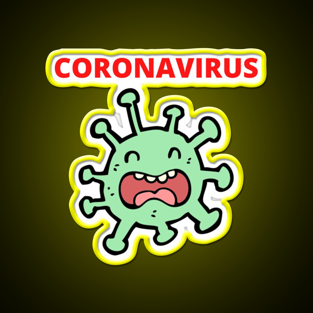 Coronavirus Covid 19 Hemp Inspired Green Leaf Led Neon Sign Rgb Color - LED neon sign view 7
