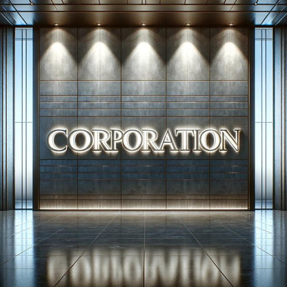 Corporation 3D Frontlit Channel Letters Led Light Sign - Shineneon