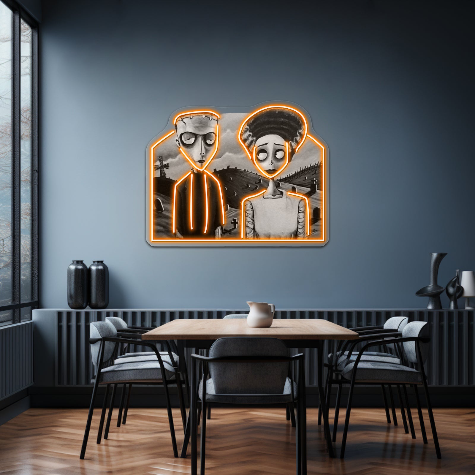 Corpse Bride Of Frankenstein Artwork Business Led Sign | Shineneon