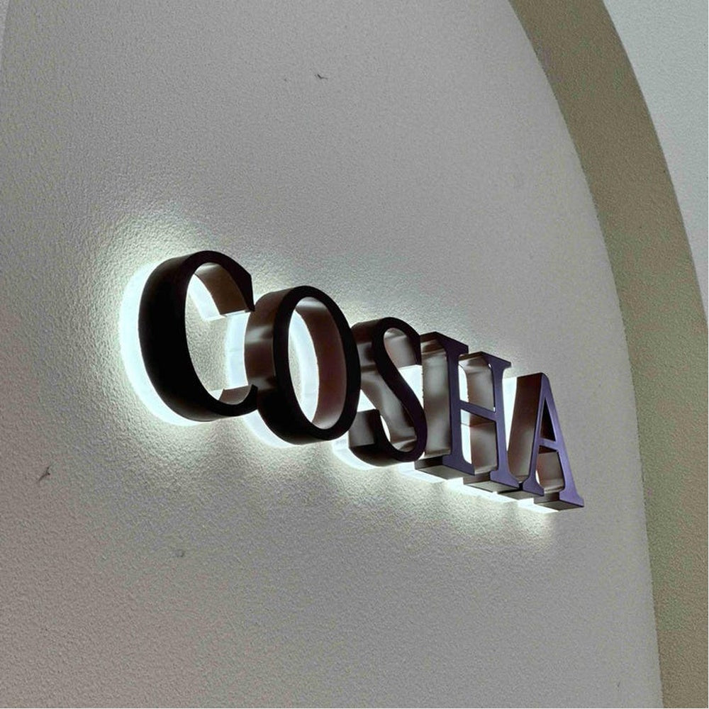 Cosha 3D Backlit Channel Letters Led Light Sign