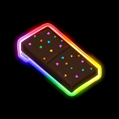 Cosmic Brownie Snack Food Led Neon Sign For Snack Room Rgb Color - LED neon sign close-up detail