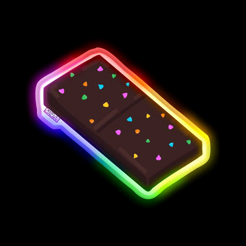 Cosmic Brownie Snack Food Led Neon Sign For Snack Room Rgb Color - LED neon sign close-up detail