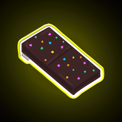 Cosmic Brownie Snack Food Led Neon Sign For Snack Room Rgb Color - Custom LED neon sign front view
