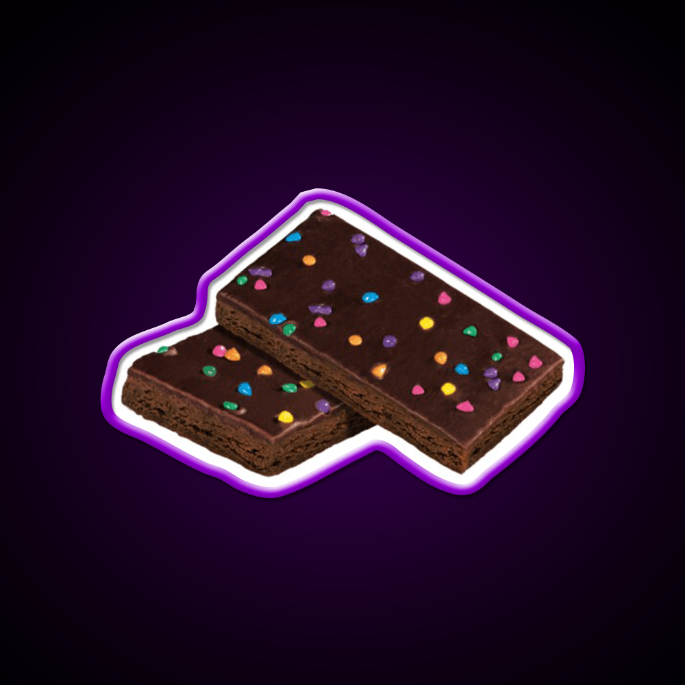 Cosmic Brownie Snack Food Led Neon Sign For Vending Area Rgb Color - Shineneon