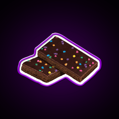 Cosmic Brownie Snack Food Led Neon Sign For Vending Area Rgb Color - Shineneon