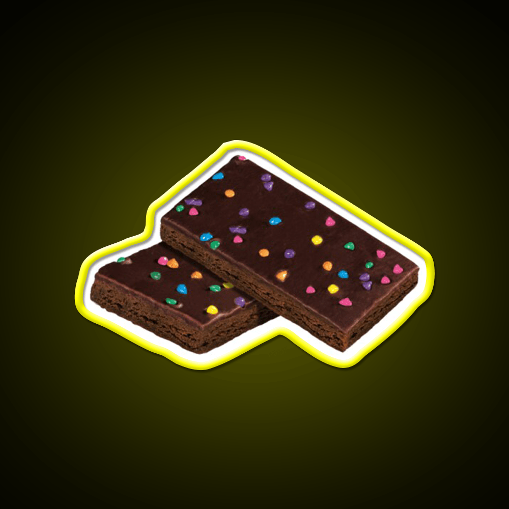 Cosmic Brownie Snack Food Led Neon Sign For Vending Area Rgb Color - Shineneon