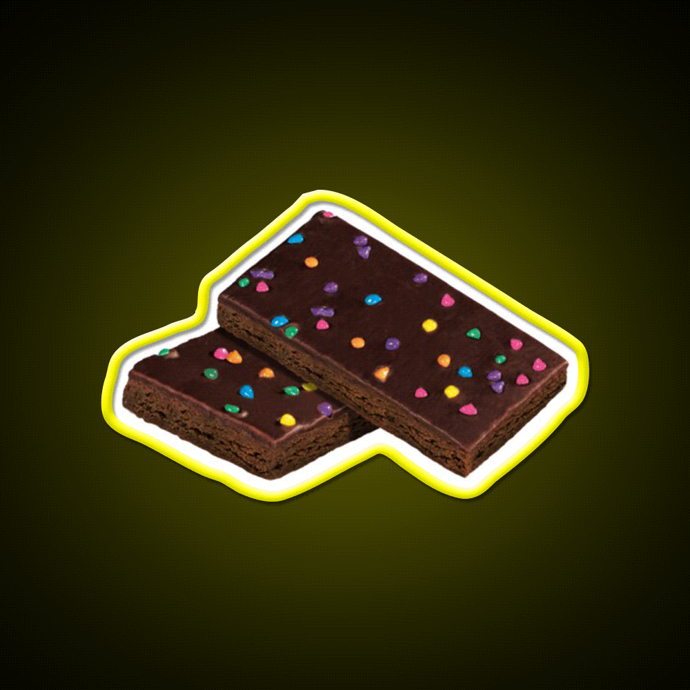 Cosmic Brownie Snack Food Led Neon Sign For Vending Area Rgb Color - Custom LED neon sign front view