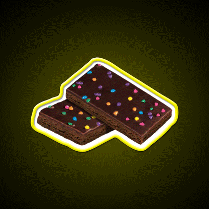 Cosmic Brownie Snack Food Led Neon Sign For Vending Area Rgb Color - Custom LED neon sign front view
