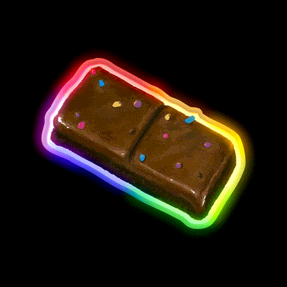 Cosmic Brownie Snack Food Led Neon Sign Rgb Color - LED neon sign close-up detail