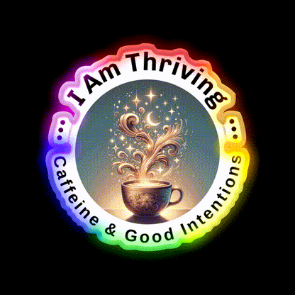 Cosmic Coffee Positive Energy Cafe Led Neon Sign Espresso Bar Art Rgb Color