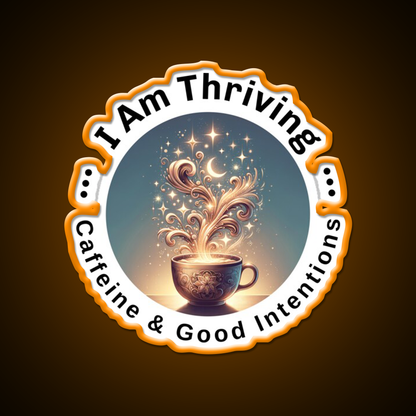 Cosmic Coffee Positive Energy Cafe Led Neon Sign Espresso Bar Art Rgb Color