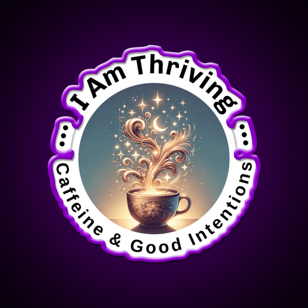 Cosmic Coffee Positive Energy Cafe Led Neon Sign Espresso Bar Art Rgb Color