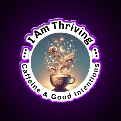 Cosmic Coffee Positive Energy Cafe Led Neon Sign Espresso Bar Art Rgb Color