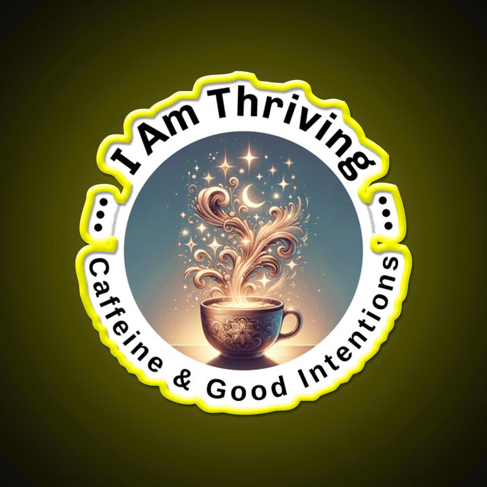 Cosmic Coffee Positive Energy Cafe Led Neon Sign Espresso Bar Art Rgb Color