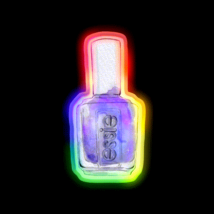 Cosmic Nail Polish Watercolour Art Nail Salon Led Neon Sign Rgb Color - LED neon sign close-up detail