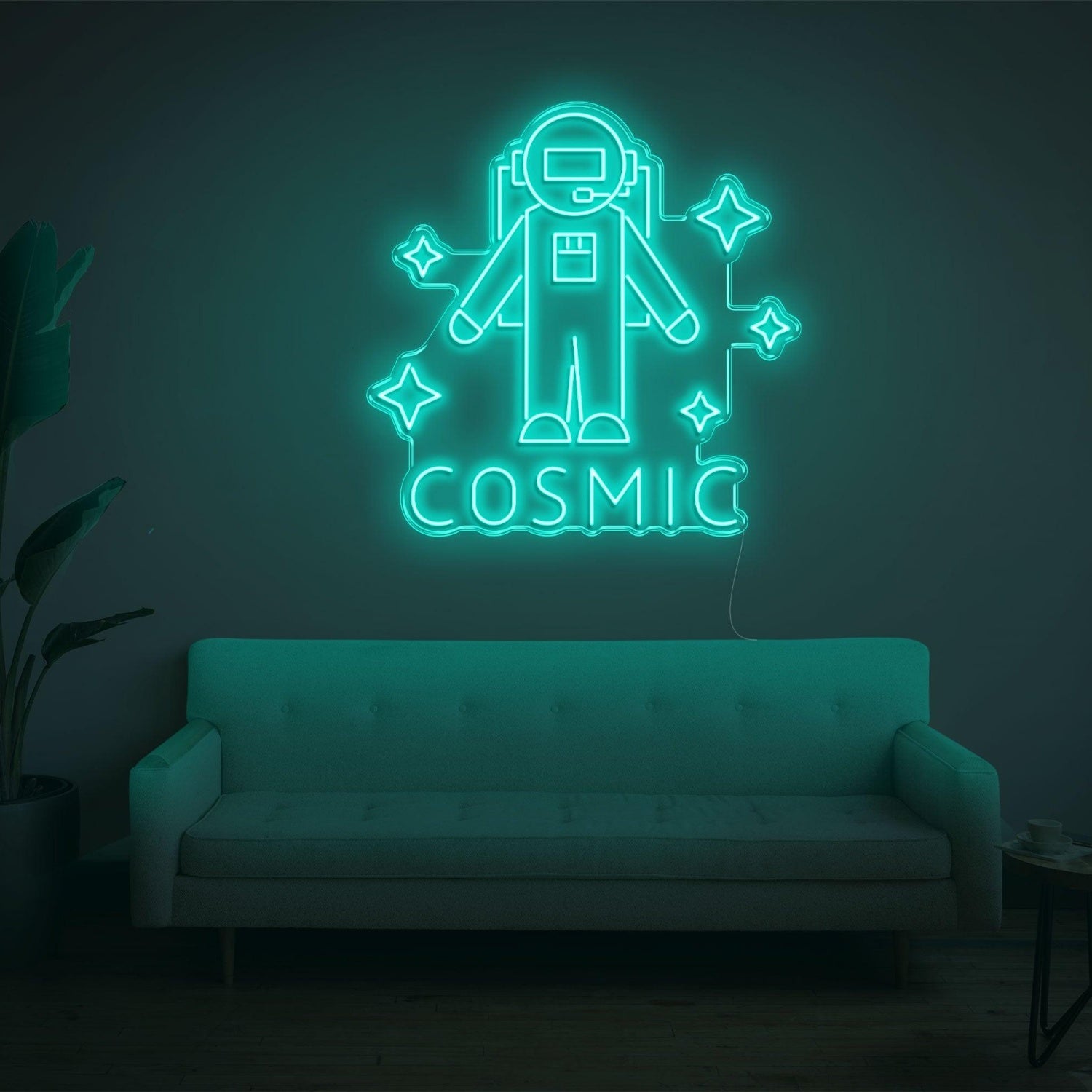Cosmic Purple Astronaut Led Neon Sign For Modern Room And Cafe Decor | Shineneon