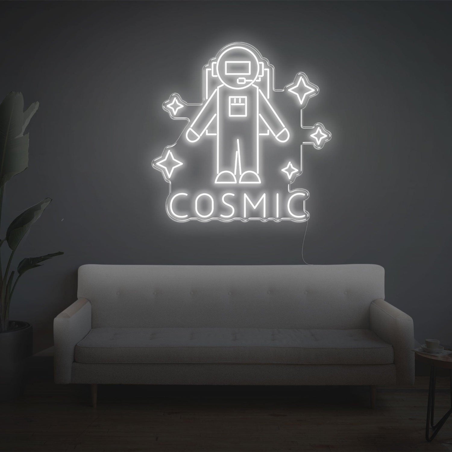 Cosmic Purple Astronaut Led Neon Sign For Modern Room And Cafe Decor | Shineneon