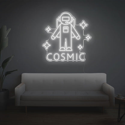 Cosmic Purple Astronaut Led Neon Sign For Modern Room And Cafe Decor | Shineneon