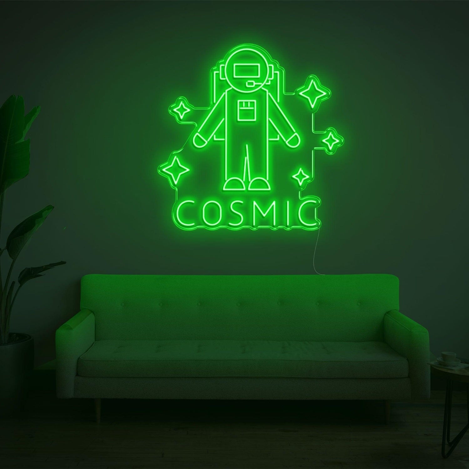 Cosmic Purple Astronaut Led Neon Sign For Modern Room And Cafe Decor | Shineneon