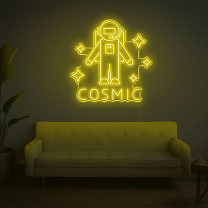 Cosmic Purple Astronaut Led Neon Sign For Modern Room And Cafe Decor | Shineneon