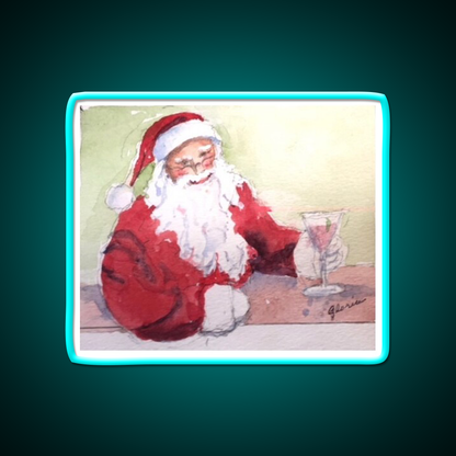Cosmo Claus Cocktail Bar Decor Led Neon Sign Rgb Color - Size and dimension reference