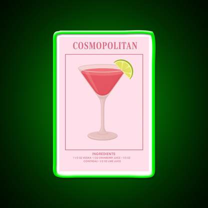 Cosmopolitan Cocktail Bar Decor Led Neon Sign Drink Lounge Art Rgb Color - LED neon sign view 8