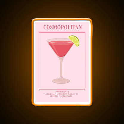 Cosmopolitan Cocktail Bar Decor Led Neon Sign Drink Lounge Art Rgb Color - LED neon sign view 6