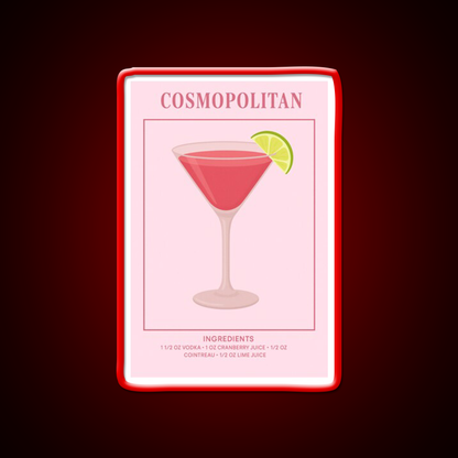Cosmopolitan Cocktail Bar Decor Led Neon Sign Drink Lounge Art Rgb Color - LED neon sign view 10