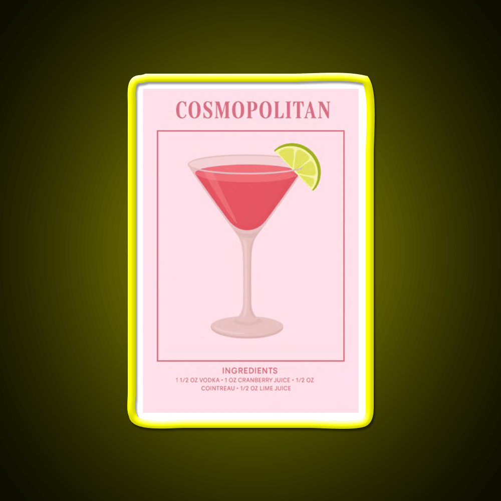 Cosmopolitan Cocktail Bar Decor Led Neon Sign Drink Lounge Art Rgb Color - Shineneon