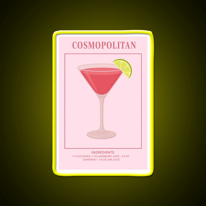 Cosmopolitan Cocktail Bar Decor Led Neon Sign Drink Lounge Art Rgb Color - Shineneon