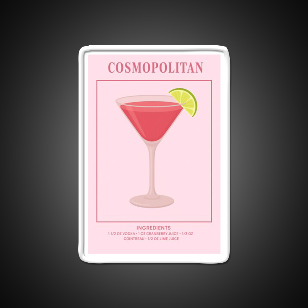 Cosmopolitan Cocktail Bar Decor Led Neon Sign Drink Lounge Art Rgb Color - LED neon sign view 11