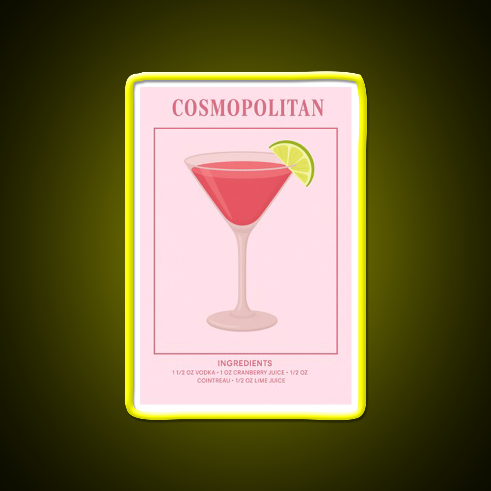 Cosmopolitan Cocktail Bar Decor Led Neon Sign Drink Lounge Art Rgb Color - LED neon sign view 7