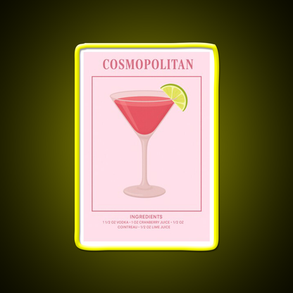 Cosmopolitan Cocktail Bar Decor Led Neon Sign Drink Lounge Art Rgb Color - LED neon sign view 7