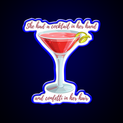 Cosmopolitan Cocktail Bar Decor Led Neon Sign Drink Neon Sign Rgb Color - LED neon sign view 5